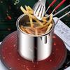 Multi Functional Stainless Steel Deep Fryer with Frying Basket Home French Fries Fried Chicken Fryer