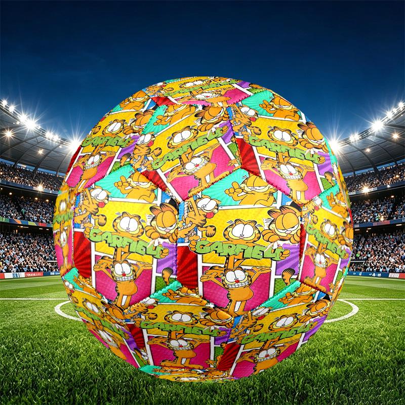 Garfield Print Size 5 Soccer Ball, PU Wear Resistant Football for Match Training and Daily Practice, Birthday Gift for Soccer Fans