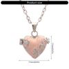 Vintage Brass Heart Resin Locket Necklace with Storage Compartment Adjustable Clavicle Chain Accessories for Women