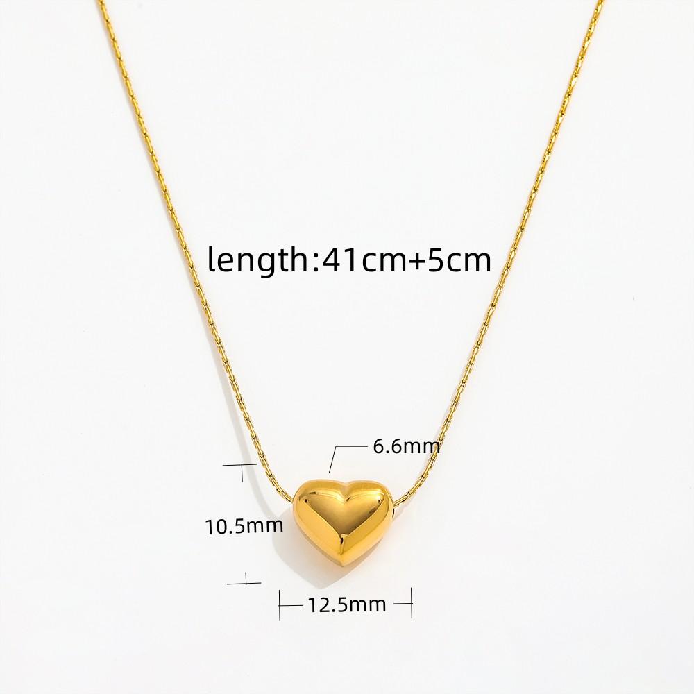 Joolim Jewelry 18K Gold Plated Dainty Heart Pendant Sweater Chain Necklace золотой