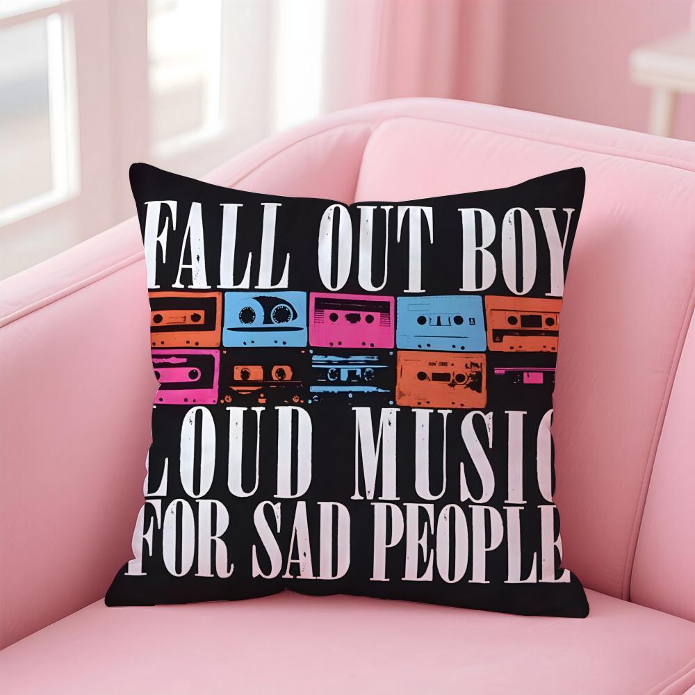 f-Fall Out Boy Cushion Cover Comfortable Reversible Pillow Cover Ideal for Car Sofa Bedroom & Beyond