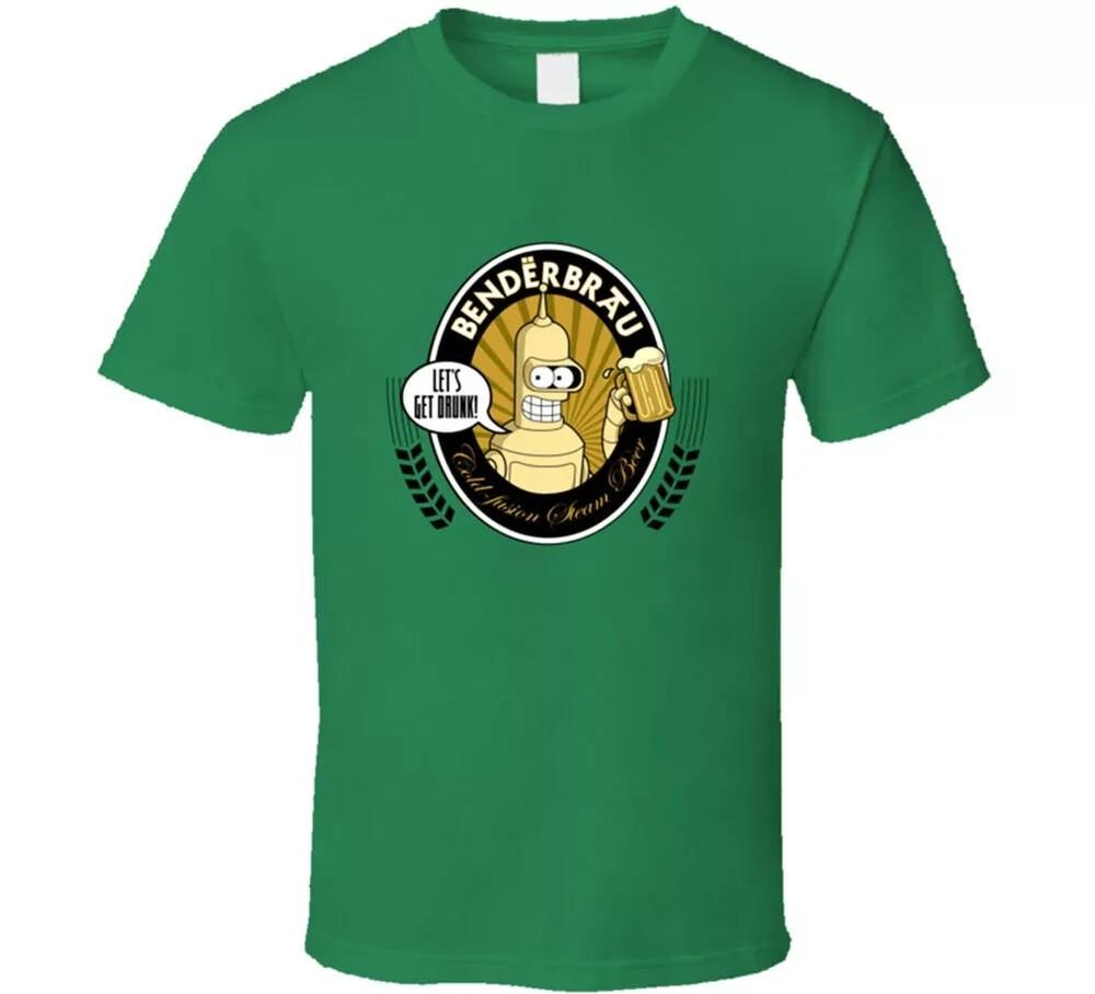 Пиво Benderbrau Пиво Bender Futurama Смешная Футболка для вечеринки Футболка Подарок Новая S