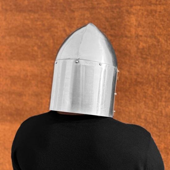 Authentic Templar Crusader Helmet 12th Century Medieval Great Helmet Replica for Cosplay,