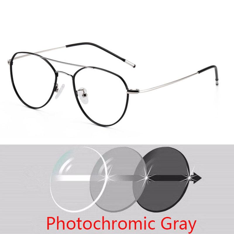 

Diopter 0 -1.0 To -6.0 Myopia Glasses Women Men Polit Style Alloy Frame Prescription Spectacles For Nearsighted Myopia -2.0