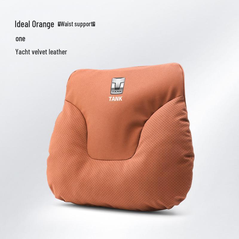 Tank Car Neck and Lumbar Support Pillow - Headrest and Cushion for Interior Car Decoration