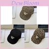 Vintage Leopard Embroidered Baseball Cap With Wide Brim For Casual Men Women Sun Protection