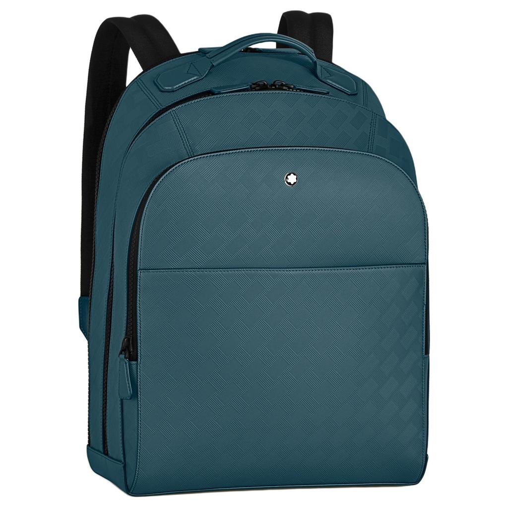 Montblanc Extreme 3.0 Adjustable Shoulder Strap Zipper Closure Leather Backpack Large Men backpack Blue 198856