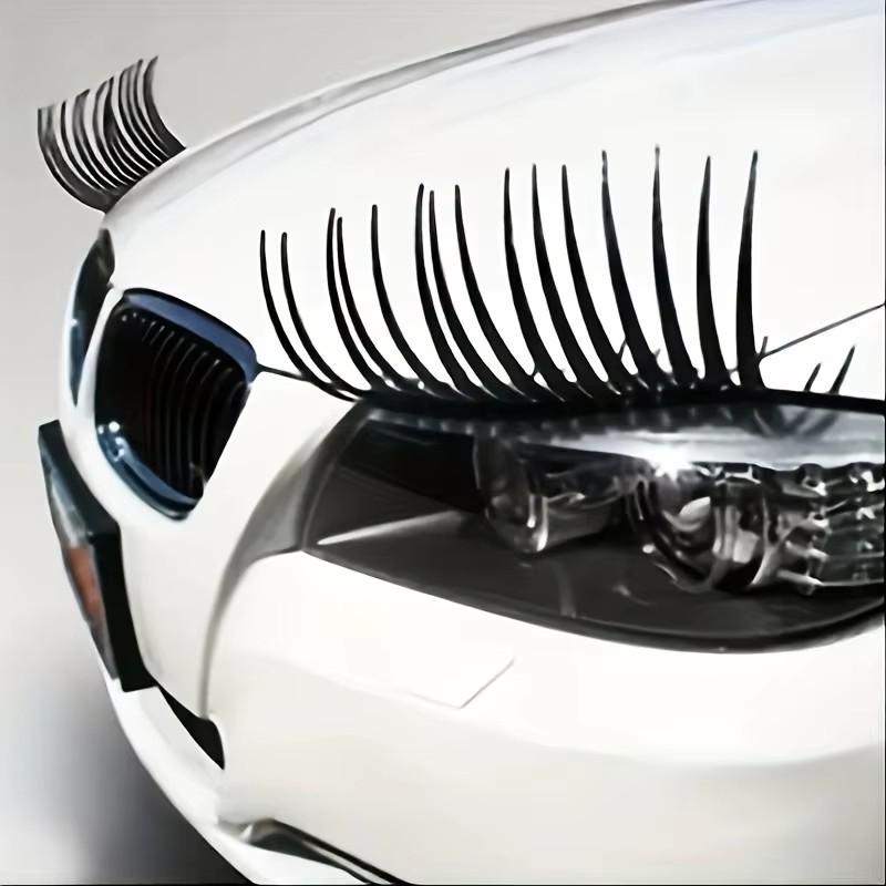 Autoaufkleber Scheinwerfer-Augenbrauen-Aufkleber - Schwarzes PVC Wimpern Karosserie-Aufkleber Außen Auto Zubehör