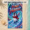 Snow Theme Soft Beach Towel Personalized Custom Name Text Towel Portable for Beach Pool Travel