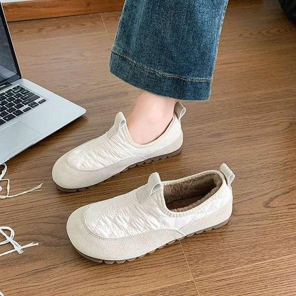 Chinese Doudou shoes winter velvet autumn and winter new cold-resistant warm lazy comfortable indoor soft-soled shoes