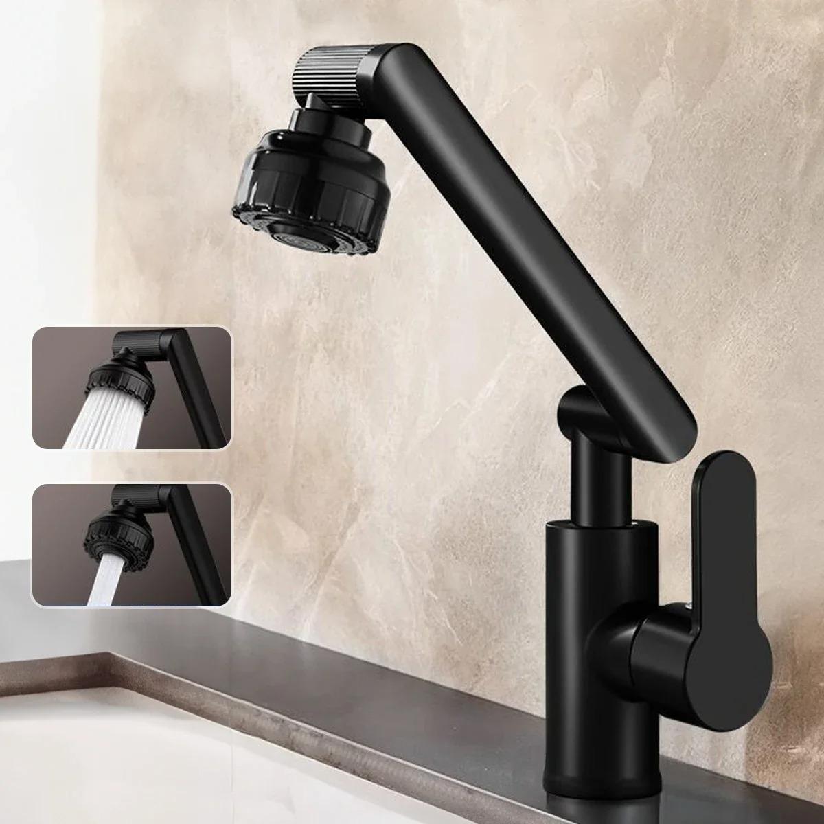 Mechanical Arm Universal Faucet Bathroom Kitchen Splashproof 360 degree swivel kitchen faucet Hot and Cold Tap Faucet Accessorie