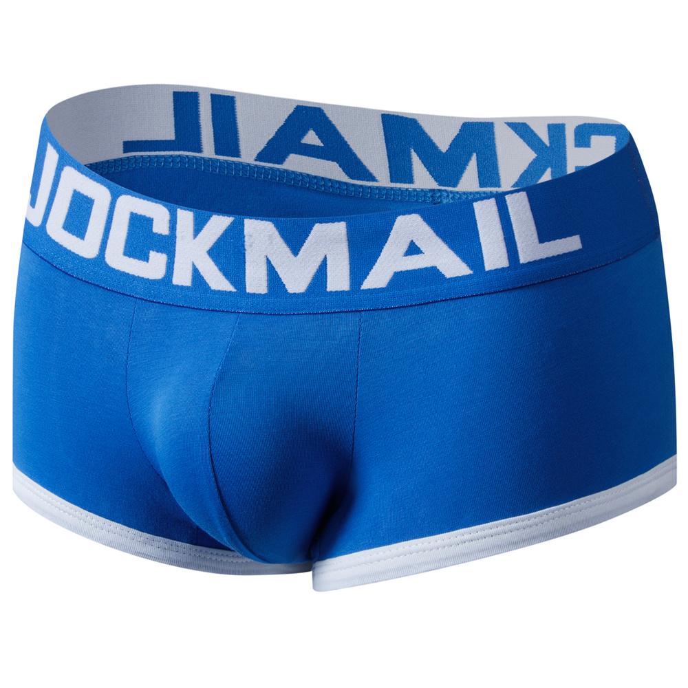 Boxer JOCKMAIL Brand Cotton Material Open Back Style Men's Underwear Clashing Colours Casual Sports Sexy Open Buttocks Underpants