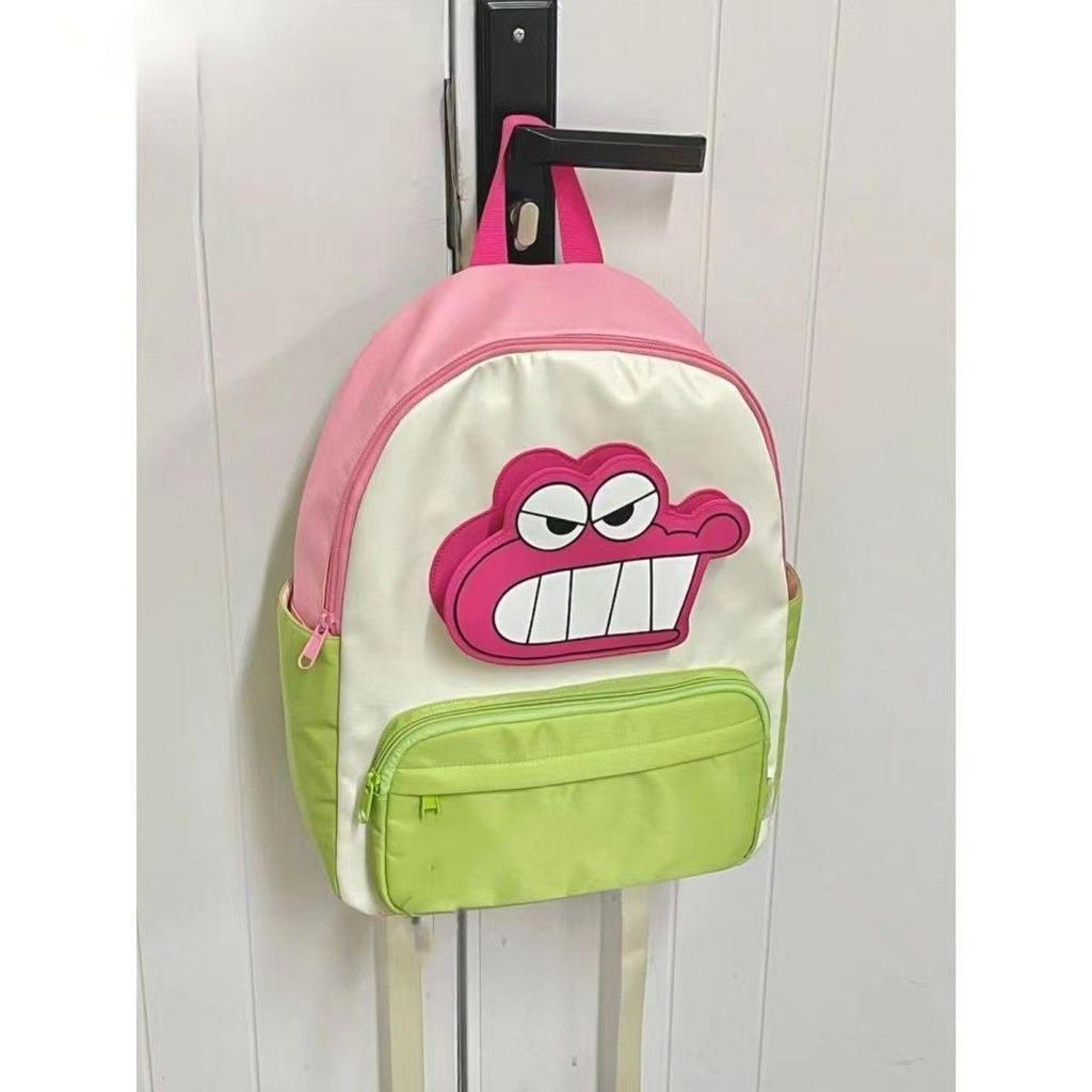 Crayon Shin-chan Cartoon Color Block Backpack – Trendy, Lightweight, Large Capacity Schoolbag