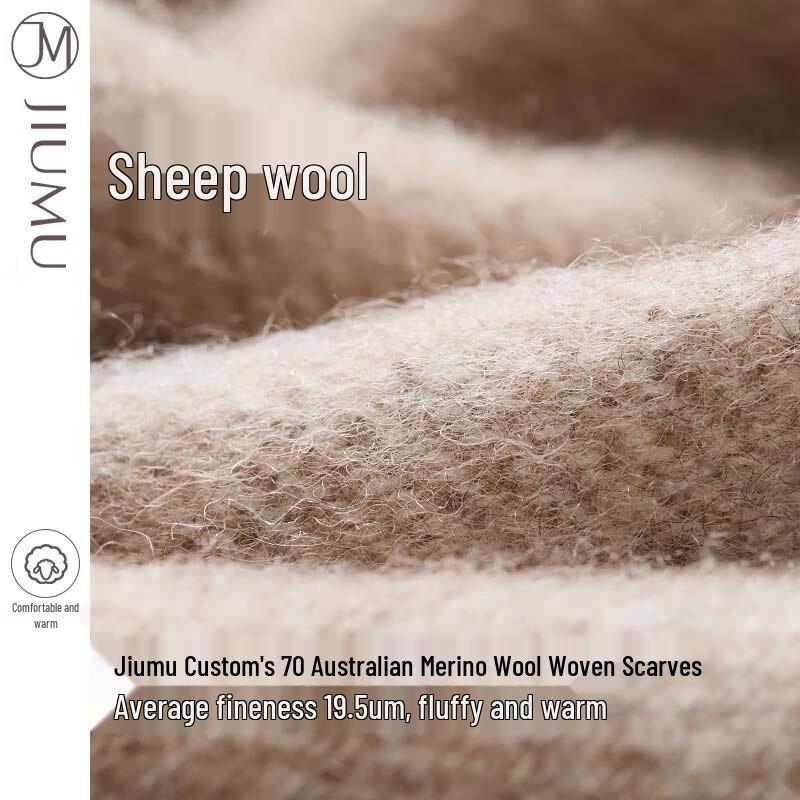 JIUMU Women's Warm Plaid Wool Scarf & Shawl