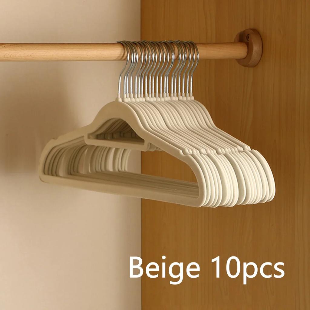 10/20 PCS Clothes Hanging Household Hangers Non-slip Dormitory Bedroom Special Storage Clothes Hanging No Trace Flocked Hanger