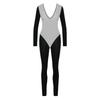 Europäischer und amerikanischer Sommer sexy tiefer Ausschnitt langärmelig hohe Taille durchsichtig langer Jumpsuit für Damen