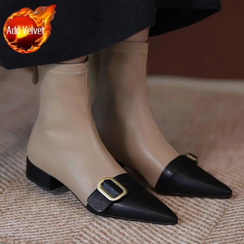Fashion Woman Short Shoes Lightweight Moccasin Elegant With Low Heels Booties On Promotion Offer Designer Luxury Ankle Boots for Women