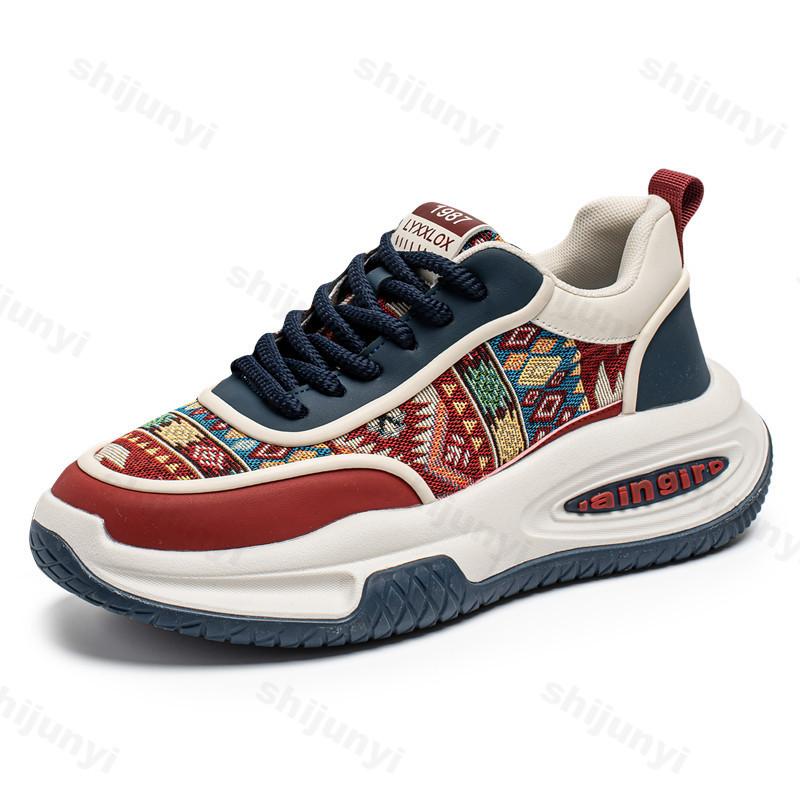 Fashion 2025 New Men's Casual Shoes Spring Mesh Breathable Comfortable Versatile Thick Sole Shoes Fashion Trend Non slip Chunky sneakers