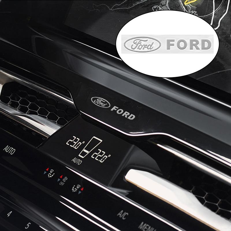 3D Metal Emblem Sticker Car Interior Decoration Decals Accessories For Ford Focus 3 4 MK3 Kuga Escape Mustang Fiesta Ranger Esco