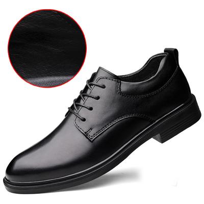 Chaussures pour hommes automne et hiver décontractées première couche cuir de vache velours rehaussantes 5CM robe d'affaires chaussures en cuir rehaussantes chaussures en cuir pour hommes