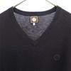 Pretty Green Wool Blend One Point Embroidery Long Sleeve V Neck Sweater Men's Used