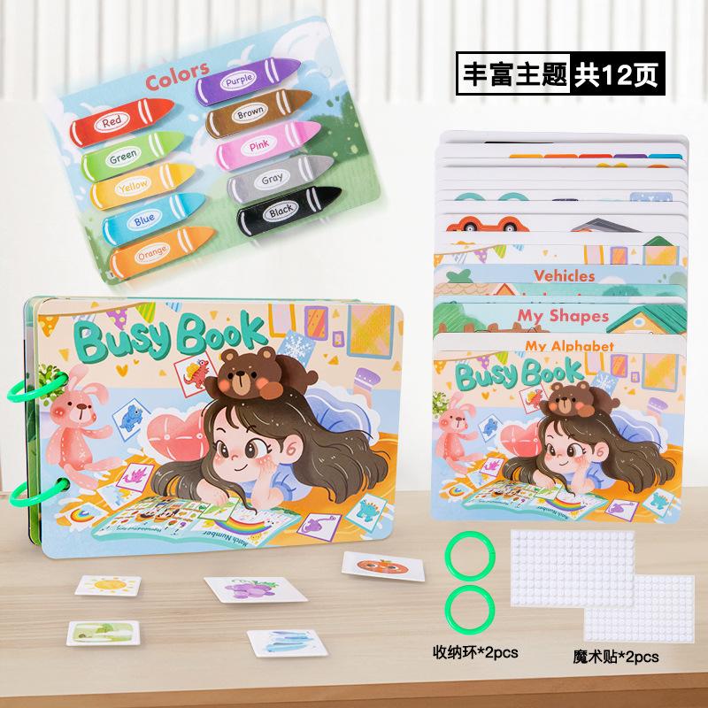 Early Education Number Color Classification Quiet Sticker Book Children's Logical Thinking Educational Toy