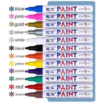12 Color White Waterproof Rubber Permanent Paint Marker Drawing Car Tyre Tread Environmental Tire Painting Highlighter Pen