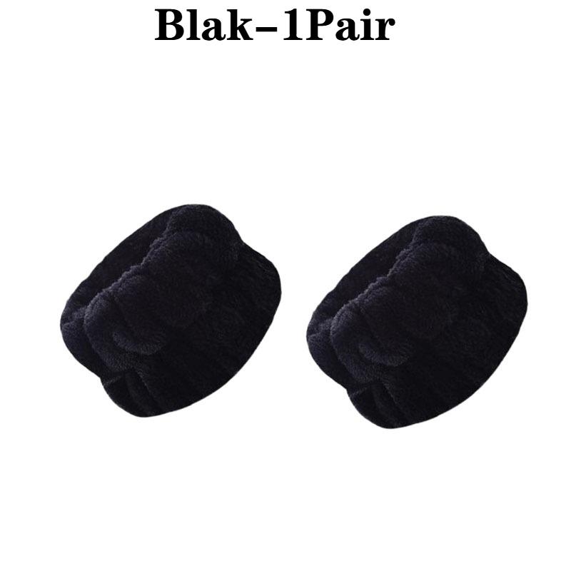 1/2Pairs Women Waterproof Face Wash Set Soft Wristband and Headband for Facial Cleaning Absorbent Microfiber Towel Wristband