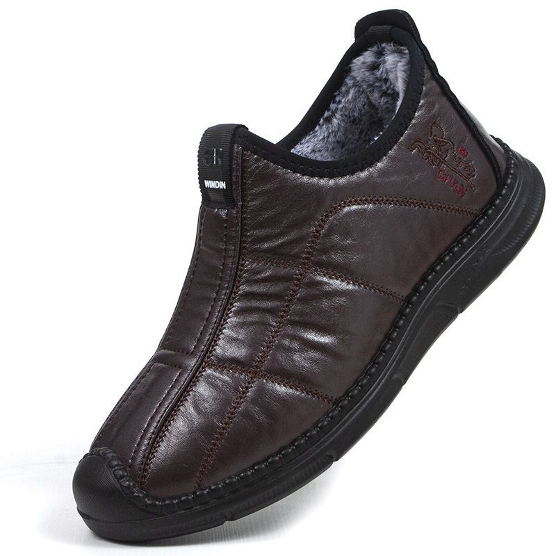 Winter Old North Cloth Shoes Men's Cotton Shoes Velvet Warm Non-slip Waterproof Middle-aged and Elderly Sports Leisure Elderly Father Shoes