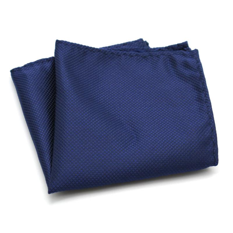 Luxury Men's Handkerchief Plaid Solid Color Hankies Polyester Hanky Business Pocket Square Chest Towel 21*21CM
