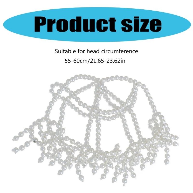 Fashionable Pearls Tasseld Headpiece for Women Suitable for Weddings Birthdays and Beach Vacation