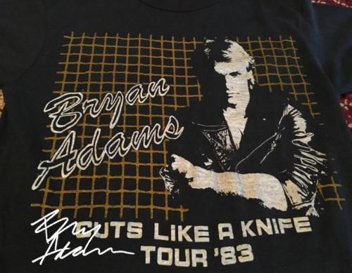 Vintage Bryan Adams Tour Concert Men T-shirt Black Cotton All Size Unisex T-Shirt S