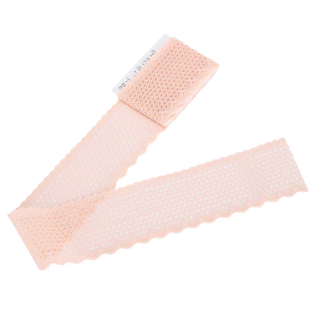 Spetsband Rutmönster Dekoration Design Kläder DIY Hantverk 10 Yard 4cm Bredd Ljusrosa