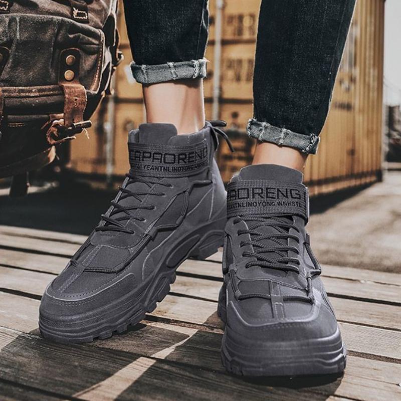 Men's Winter Snow Boots Outdoor Velvet Cold-resistant Ankle Boots Trendy High-top Thick Warm Cotton Shoes for Men Walking Shoes