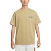 Sportswear Loose Soft Drop Shoulder Short Sleeve T-Shirt Men Tops Apricot-Tea HJ0615297