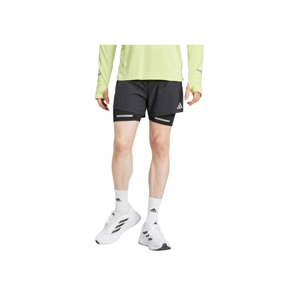 Adidas Ultimate Running Reflective 2-In-1 Shorts Men Shorts Black JD7800