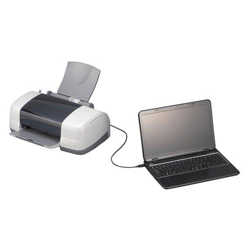 Buffalo iBUFFALO Cable That Connects Your Computer and Printer To Black Skeleton BSUAB207BS USB2.0 (A B)