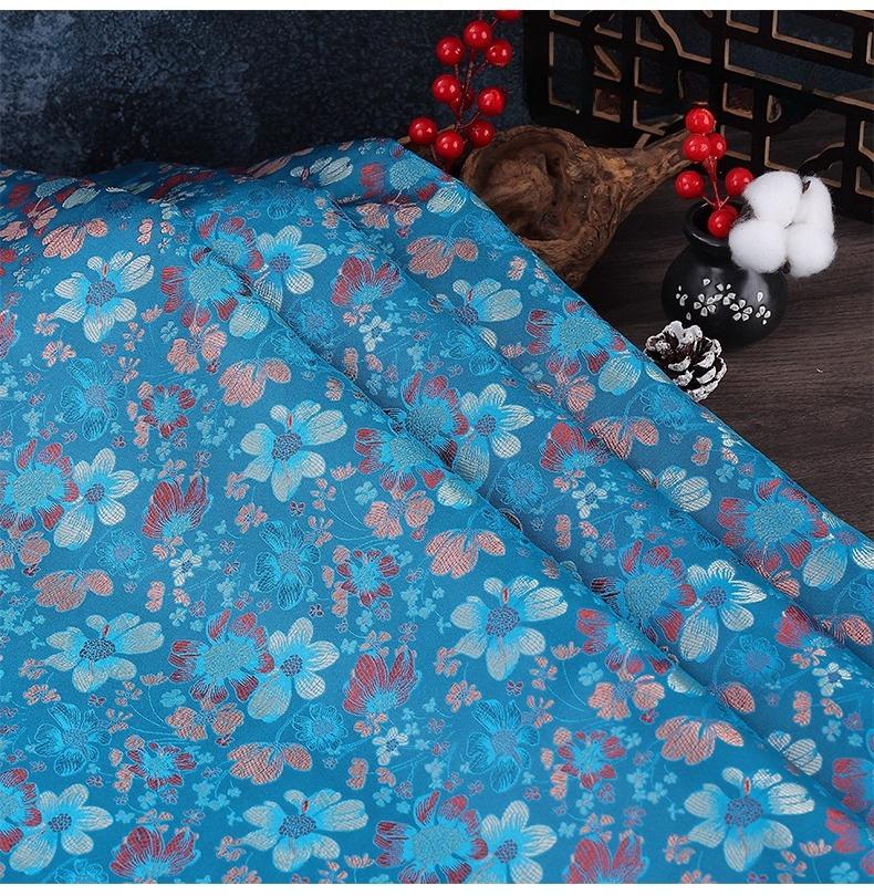 100x150cm Brocade Pattern Garment Fabric Satin Jacquard Designer Fabrics for Sewing Cheongsam Diy Patchwork Cloth