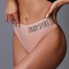 Sexy Women's Seamless Sports Thong High Elastic Letter Wide Waist Mid-waist Panties Seamless Comfortable Underwear