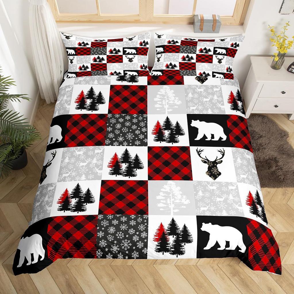 Santa Claus Down Comforter Set Bedding Set 3-piece Coverlet Set
