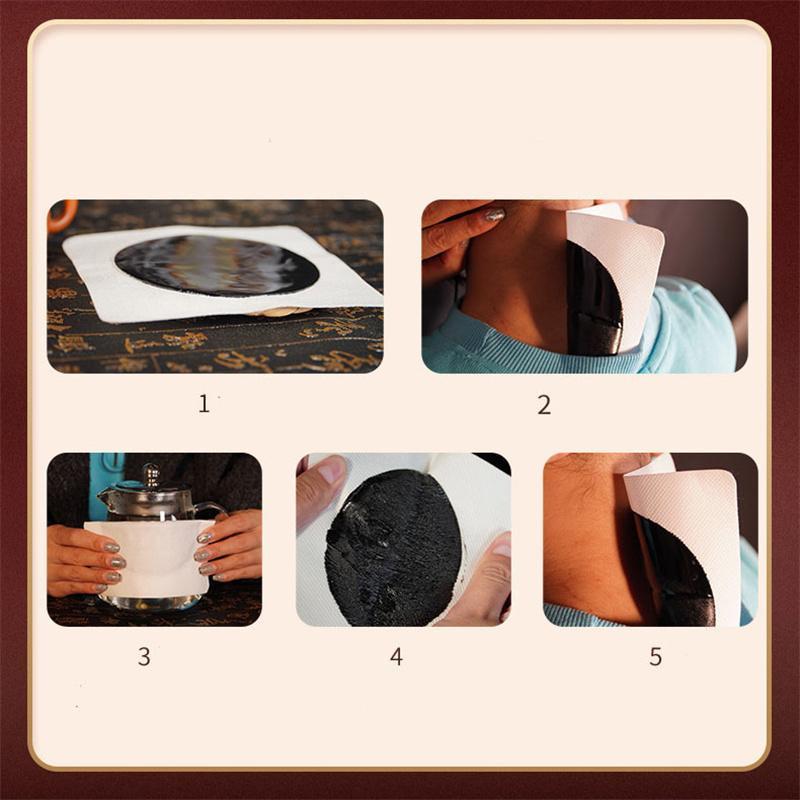 Wiederverwendbare schmerzlindernde Salbenpaste, Kniegelenk-Schmerzpflaster, keine Rückstände, schwarze Paste, Gesundheitsaufkleber