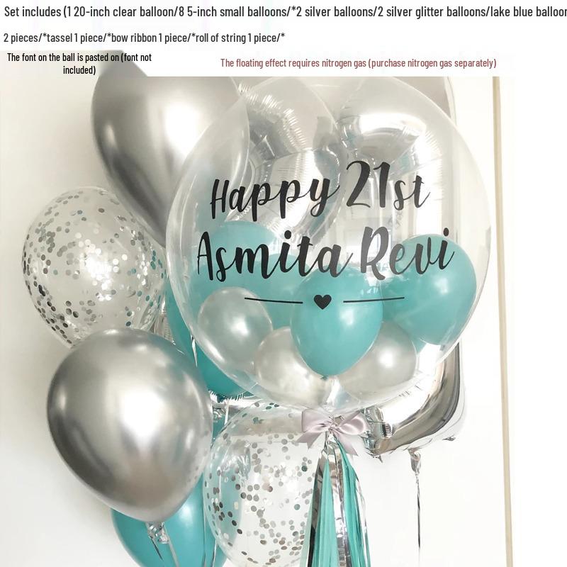 Creative Transparent Bobo Ball Holiday Balloon Set for Kids' First Birthday Party