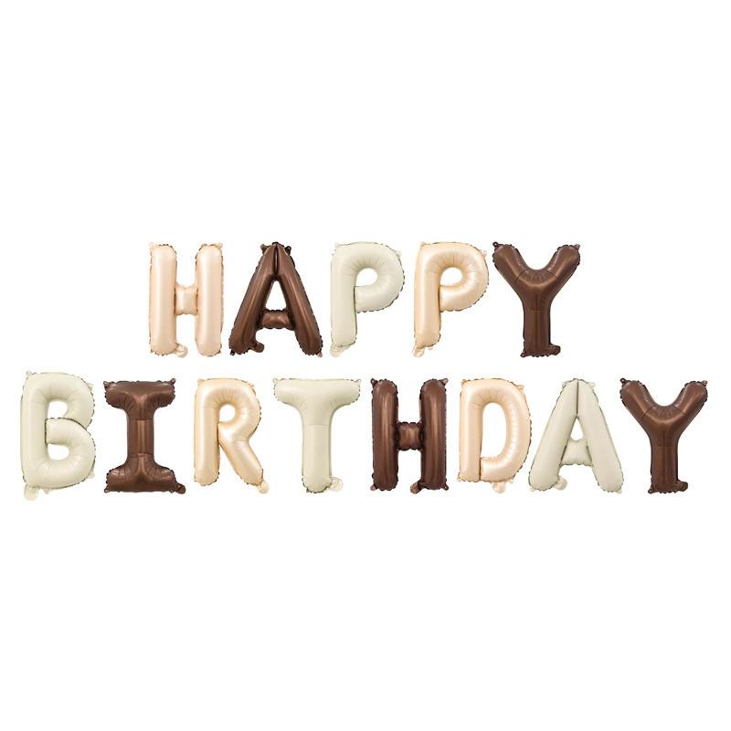 16 Inch Happy Birthday Letter Foil Balloons Set Wide Application for Birthday Party Anniversary Wall Backdrop Decor