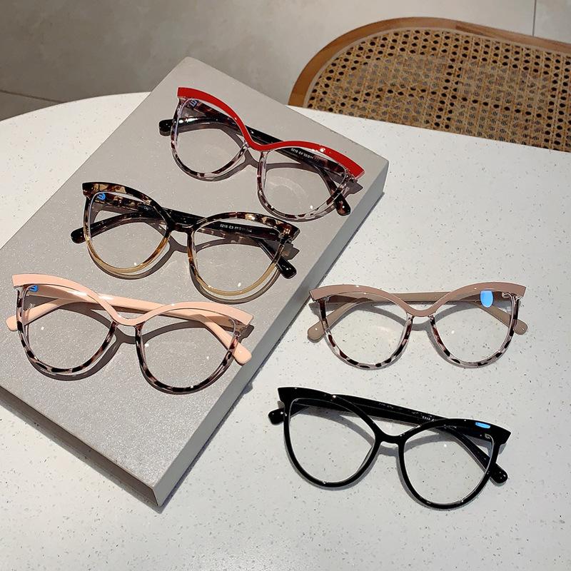Luxury Anti Blue Light Optical Cat Eye Glasses Women Vintage Brand Designer Myopia Prescription Sexy Ladies Eye Glasses Frame