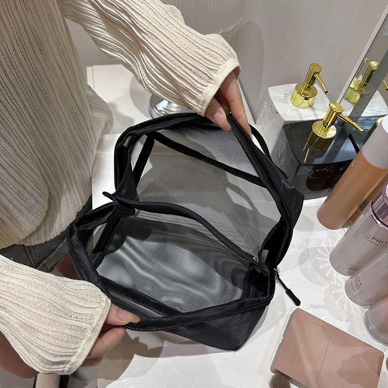 Women Mesh Cosmetic Bag Clear Makeup Bags Travel Storage Make Up Organizer Zipper Toiletry Pouch Portable Lipstick Beauty Case