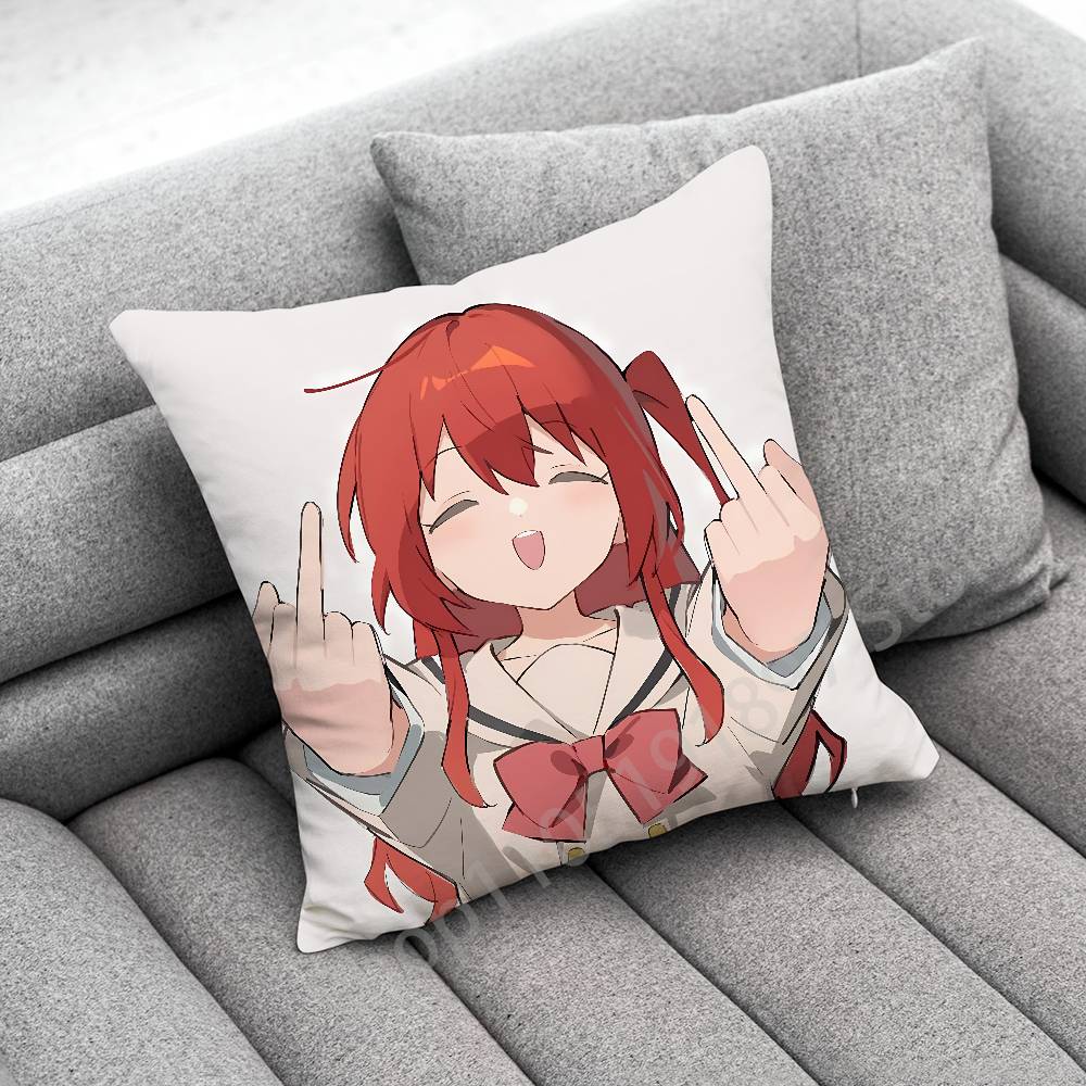 

B-Bocchi the Rock Ryo Yamada Ikuyo Kita Hitori Goto Throw Pillow Case For 45x45cm 40x40cm 50x50cm Square Car Pillowcase Shell 30x30cm