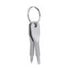 2 STÜCK Outdoor Edelstahl Tragbares Schraubendreher-Set Werkzeug mit Schlüsselring (Silber)
