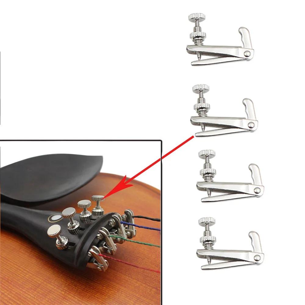 Golden Tuning Screw 4/4 Violin Fine Tuner Violin Tuning Screw  Replacement Part