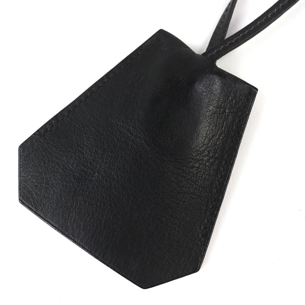 Very Good HERMES Necklace Margiela-era Clochette Necklace black leather Women Used