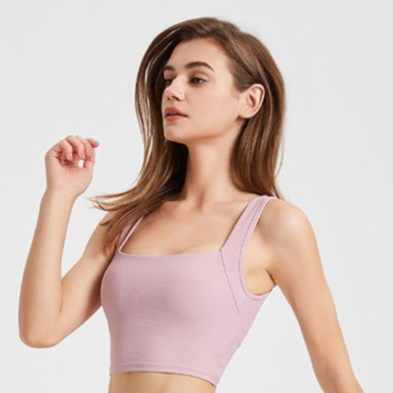 Beautiful Back One-piece Sports Bra Fixed Cup Yoga Bra Running Quick-drying Shockproof Fitness Vest